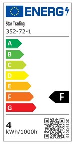 Bec LED cu filament E27, cu lumină caldă și intensitate reglabilă 4 W Soft Glow – Star Trading