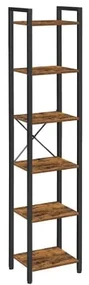 Raft Depozitare Cu 6 Polite, Maro Si Negru, 40 Cm
