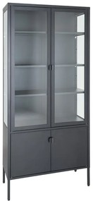 Vitrină neagră din metal 80x180 cm Brisbane – House Nordic