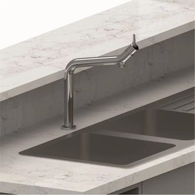 Baterie bucatarie cu pipa inalta Inter Ceramic monocomanda finisaj crom lucios