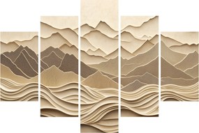 Tablou - Linii Montane 3D (150x105 cm)