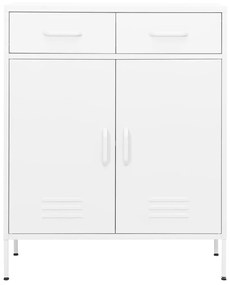 Dulap de depozitare, alb, 80x35x101,5 cm, otel 1, Alb, Alb