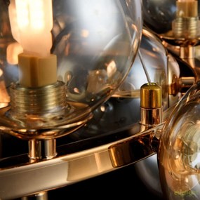 Lustra deosebita cu 25 de surse de lumina Dallas, auriu/ chihlimbar MYMOD548PL-25G