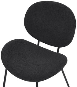 Set 2 buc scaune de sufragerie Luaza (negru). 1081045