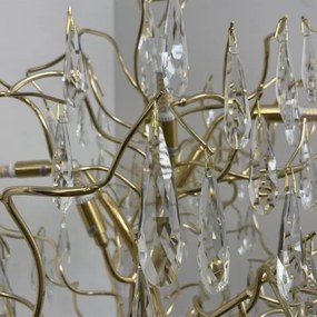 Lampadar de cristal 5xG9/40W/230V auriu