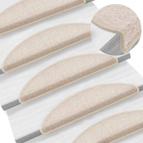 vidaXL Covorașe pentru trepte scară, 15 buc., gri taupe, 56x17x3 cm