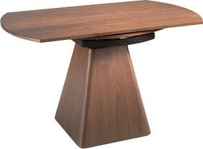 Masa extensibila eleganta design LUX Walnut Veneered 80-140x140cm