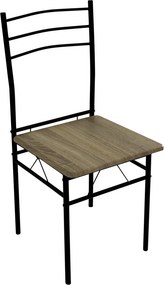 Set de sufragerie 1+4, stejar sonoma/negru, MAKO