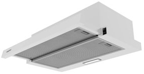 Hotă extractibilă HOMEFORT HPK611W, încorporată, iluminare LED, 1 motor, 408 m3/h, 54-66 dB, lățime 60 cm, B