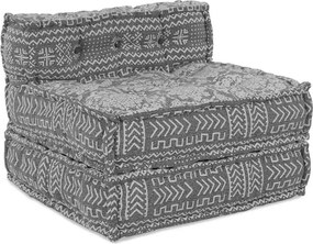 vidaXL Sofa modular patchwork Gri deschis 70 x 70 x 56 cm țesătură