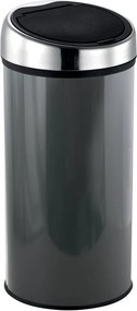 Coș de gunoi gri închis cu senzori de atingere din oțel 30 l – MSV
