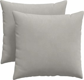 vidaXL Perne pentru canapea 2 pcs Gri deschis 45 x 45 cm țesătură