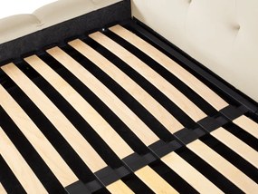 Pat tapitat catifea Bej Deschis Bali – 140×200 cm