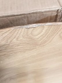 OFERTA Masa de sufragerie neagra cu blat din stejar NOCTURNE 120x120 a doua calitate