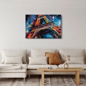 Tablou - Pictură a Turnului Eiffel II. (90x60 cm)