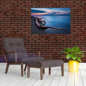 Tablou cu plaja în apus de soare (90x60 cm)