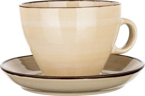 Ceașcă cu farfurioară Banquet PALAS, 290 ml,  crem