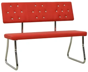 325860 vidaXL Bancă, roșu, 110 cm, piele ecologică