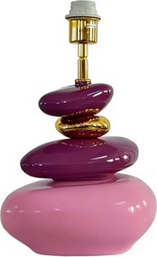 Lampa de masa decorativa STONES OF ECSTASY 60cm roz auriu