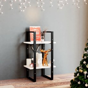 vidaXL Bibliotecă cu 2 rafturi, alb, 40x30x70 cm, lemn masiv de pin