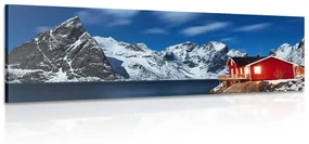 Tablou peisaj nocturn în Norvegia