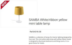 Veioza / Lampa de masa moderna design elegant SAMBA mini alb/galben 64316-36