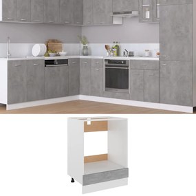 802501 vidaXL Dulap pentru cuptor, gri beton, 60 x 46 x 81,5 cm, PAL