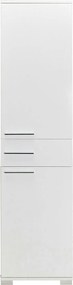 Dulap ADR-421-PP-1, alb, PAL melaminat, cu 2 usi si un sertar, 45x40x1