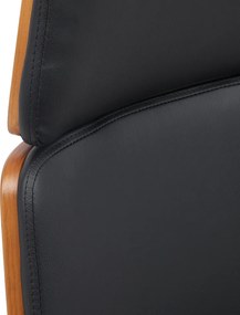 Scaun birou, negru / nuc, HEKTOR