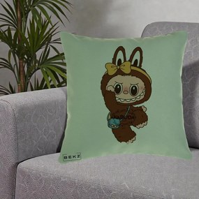 Perna Personalizata Kabuda Maro cu Funda Aurie, 40x40 cm, Verde, Husa Detasabila, Perna Inclusa, BEKZ®