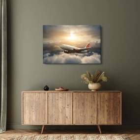 Tablou - Avion în nori (90x60 cm)