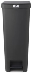 Cos cu pedala Brabantia StepUp 1005557, 40 L, Materiale ecologice, Deschidere mare, Gri închis