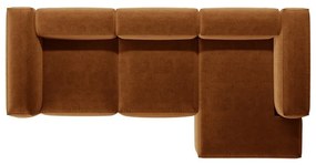 Colțar cărămiziu (cu colț pe partea dreaptă/cu șezlong) Bergamo – Cosmopolitan Design