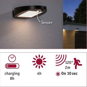 Paulmann 94246 - LED 1,2W IP44 Lampa solară de exterior cu senzor RYSE 3,7V