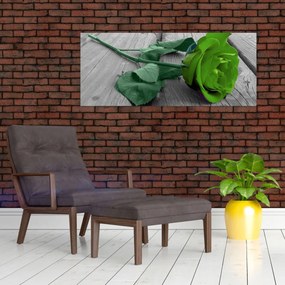 Tablou - Trandafir verde (120x50 cm)