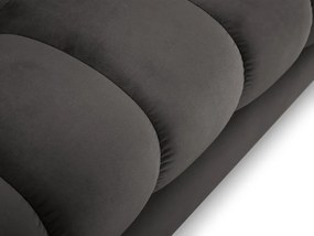 Colțar tapițat Bali, Gri închis/5 locuri/picioare negre/partea stângă/ L293 x l185 x h75