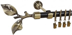 Galerie simpla duo GALAZ /19 - negru/aur antic (Alege marime: 120 cm)
