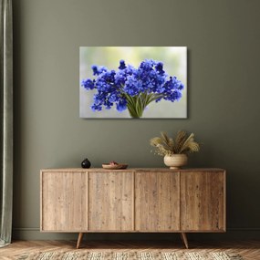 Tablou buchet cu flori albastre (90x60 cm)