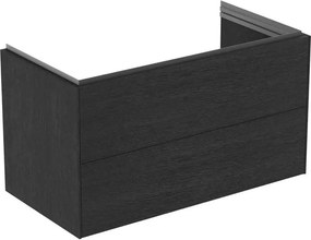 Dulap baza suspendat Ideal Standard Atelier Conca 2 sertare finisaj stejar inchis 100 cm