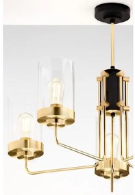 Jupiter 2088 - Lustră pe tijă RAMIREZ 5xE27/15W/230V auriu/negru
