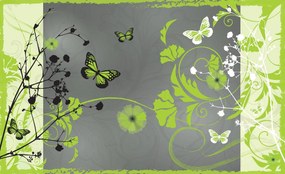 Fototapet - Arta florală - abstract (152,5x104 cm)