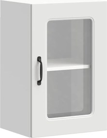 vidaXL Dulap de bucătărie cu ușă sticlă „Kalmar” lemn prelucrat alb