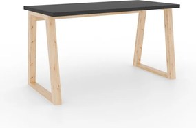 Birou IWO – 135x65x75.2 cm – Graphite / Stejar Artisan