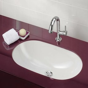 Lavoar baie incastrat alb lucios 65 cm, oval, Villeroy  Boch Novo 650x400 mm