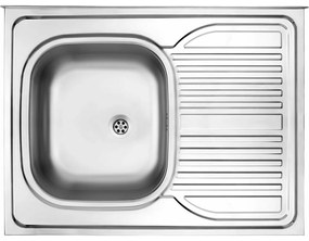 Chiuveta Deante Tango inox satinat cu cuva orientata pe stanga 80x60 cm