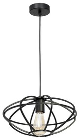 Pendul Eliptica Luminex E27, Negru, A3277, Polonia