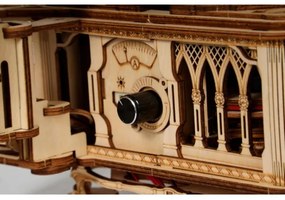 Puzzle mecanic 3D din lemn, gramofon (acționare electrică) RoboTime