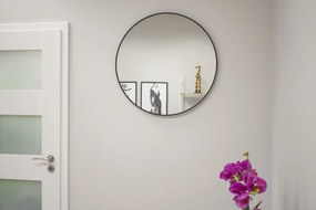 Reducere Oglinda de perete rotunda neagra LEOBERT - diverse marimi clasa II Diametrul oglinzii: 40 cm