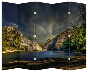 Paravan - Peisajul cu lac (210x170 cm)