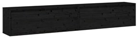 813474 vidaXL Dulapuri de perete 2 buc, negru, 100x30x35 cm, lemn masiv pin